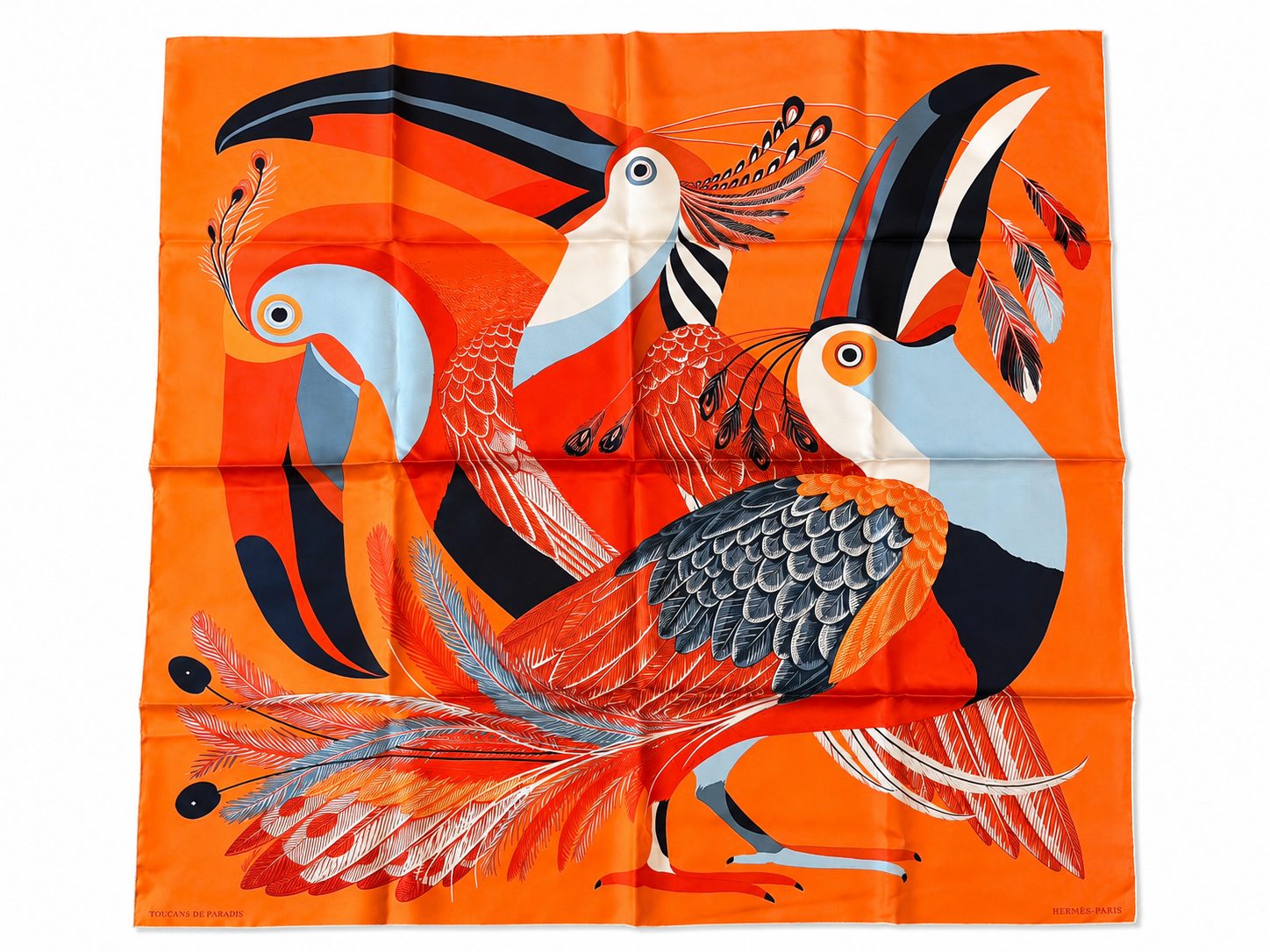 Hermes Carre 90cm Twill - Toucans De Paradis – Londonbear Hermes Carre 90cm Twill - Toucans De Paradis – Londonbear