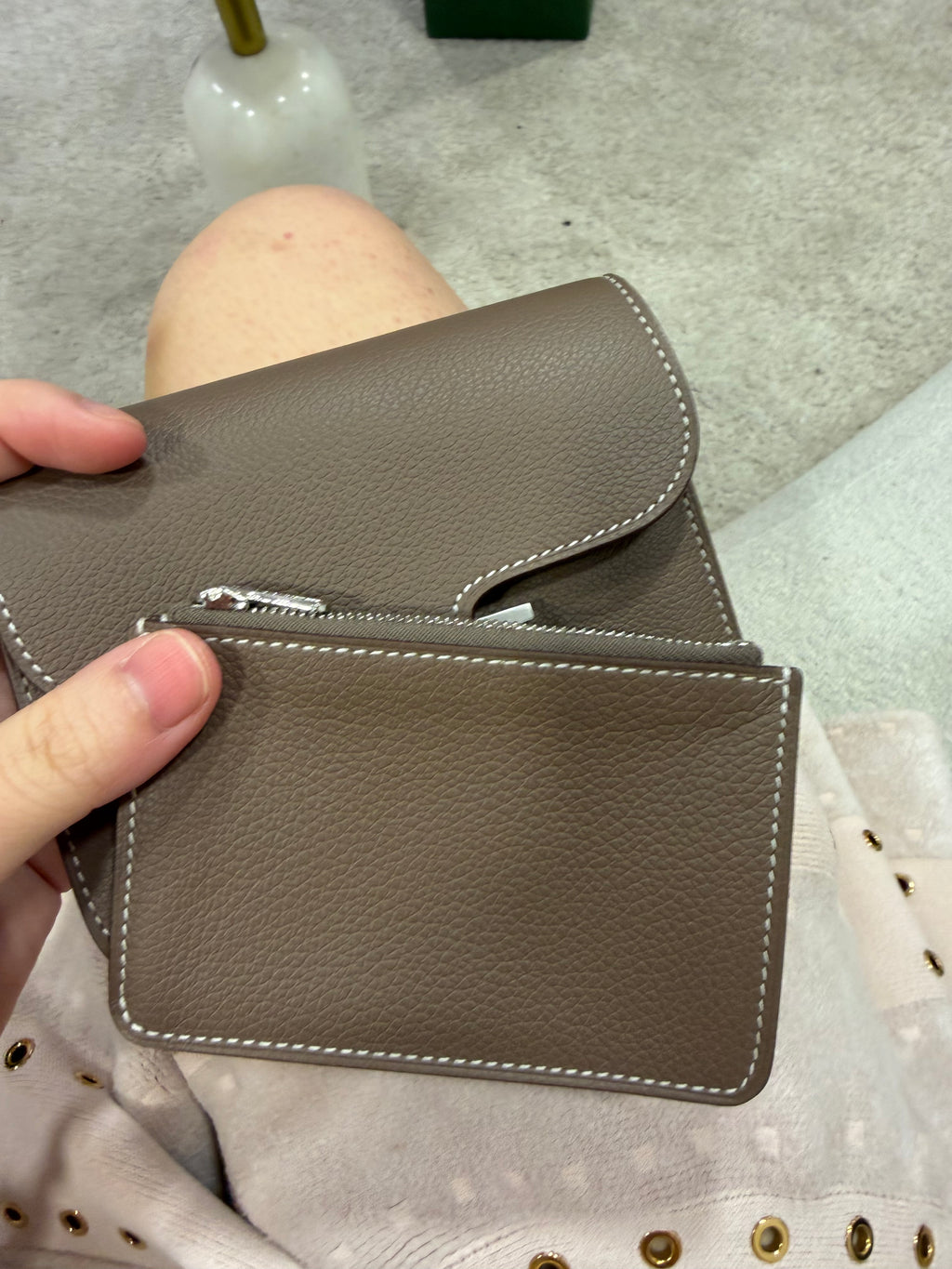Hermes Constance slim etoupe