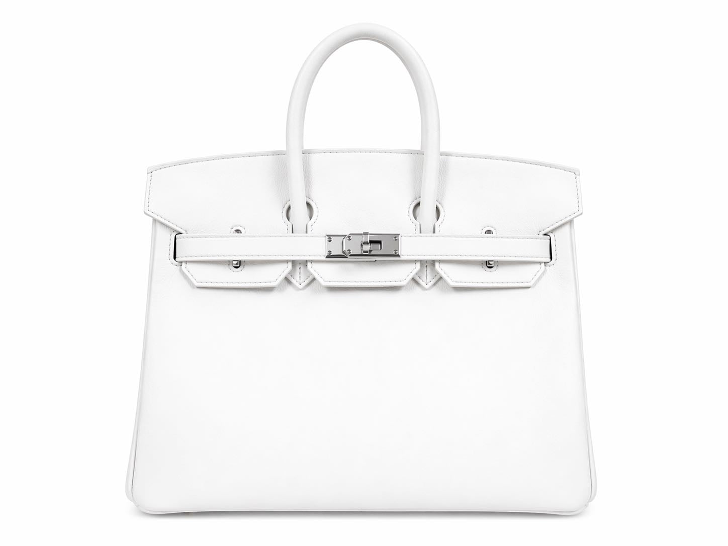 Hermès Birkin 25 in Pure White Swift Leather with Palladium Hardware