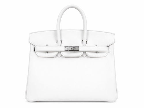 Hermès Birkin 25 in Pure White Swift Leather with Palladium Hardware