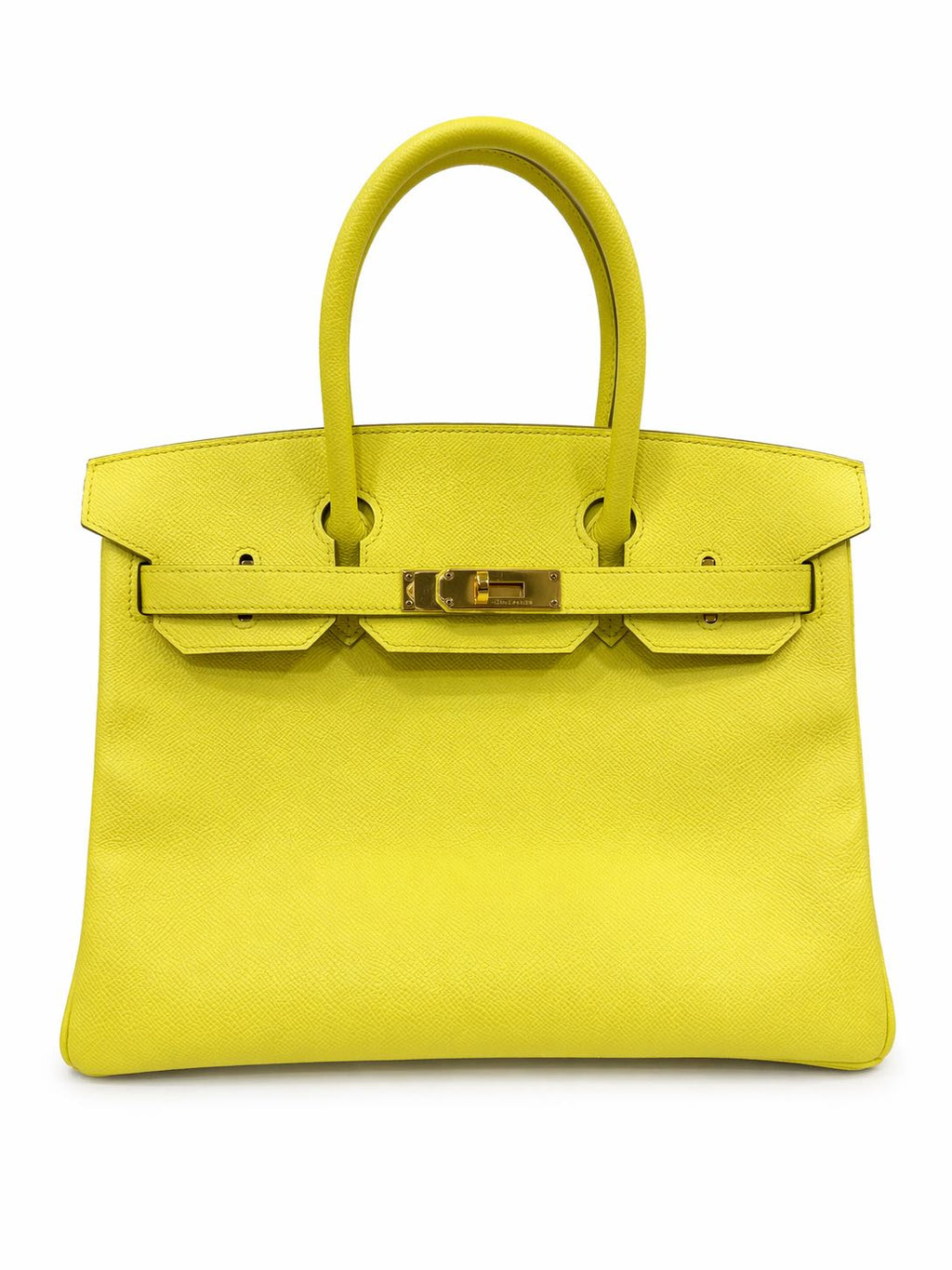 Hermès Birkin 30 in Lime Yellow Epsom Leather with Gold Hardware