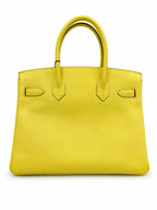 Hermès Birkin 30 in Lime Yellow Epsom Leather with Gold Hardware