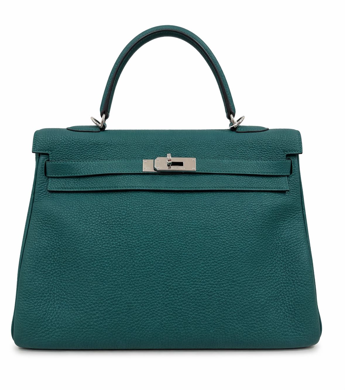 Hermès Kelly 35 Malachite in Togo Leather with  Palladium Hardware