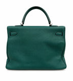 Hermès Kelly 35 Malachite in Togo Leather with  Palladium Hardware