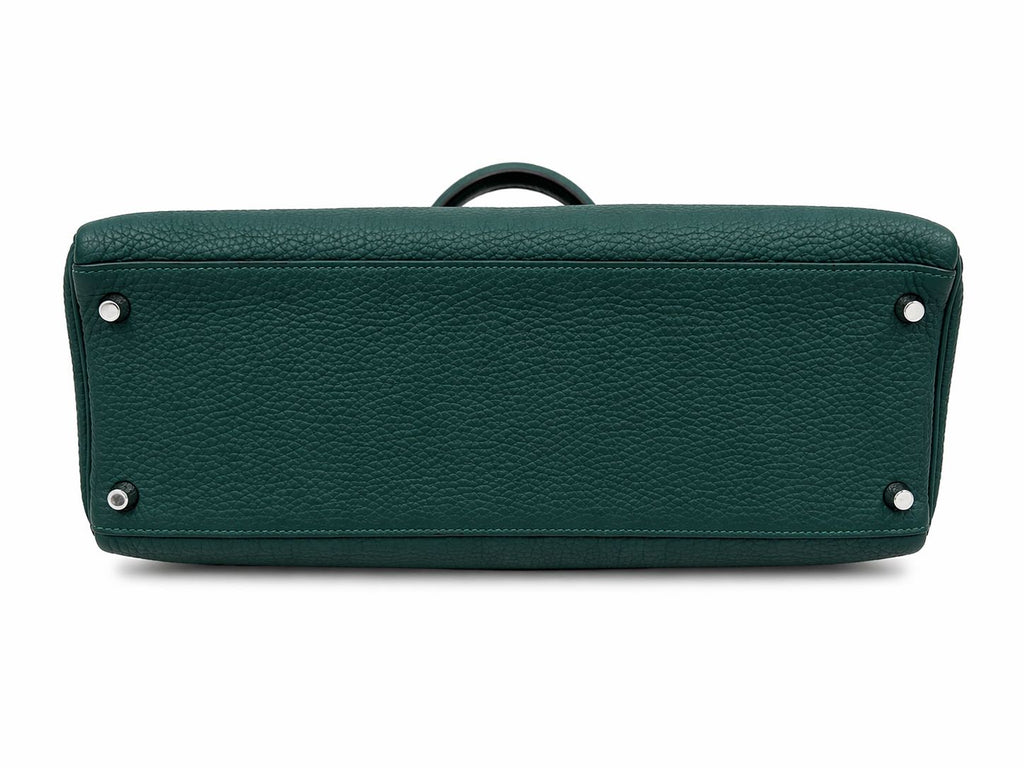 Hermès Kelly 35 Malachite in Togo Leather with  Palladium Hardware
