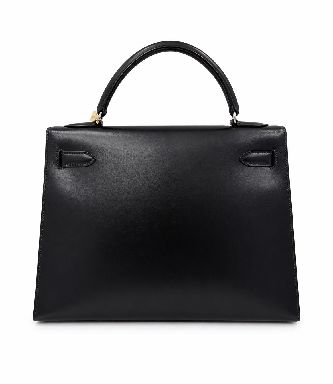 Hermès Kelly 32 Black in Box Leather with Palladium Hardware