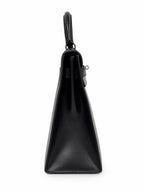 Hermès Kelly 32 Black in Box Leather with Palladium Hardware