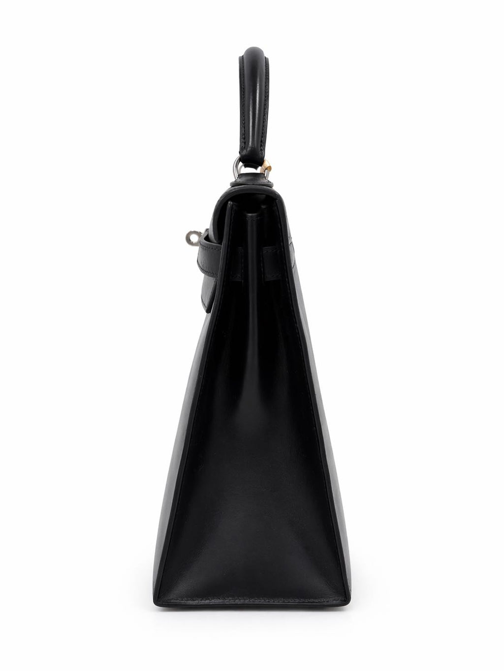 Hermès Kelly 32 Black in Box Leather with Palladium Hardware