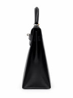 Hermès Kelly 32 Black in Box Leather with Palladium Hardware