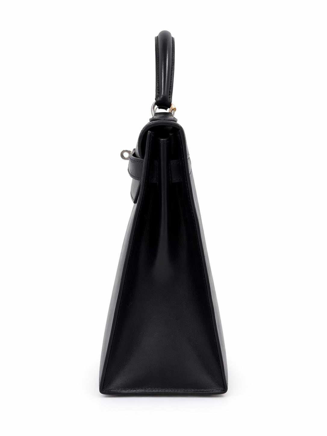 Hermès Kelly 32 Black in Box Leather with Palladium Hardware
