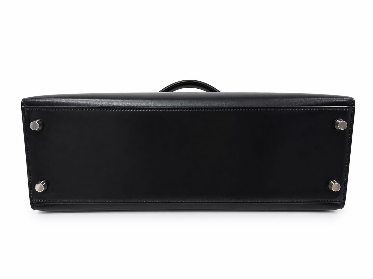 Hermès Kelly 32 Black in Box Leather with Palladium Hardware