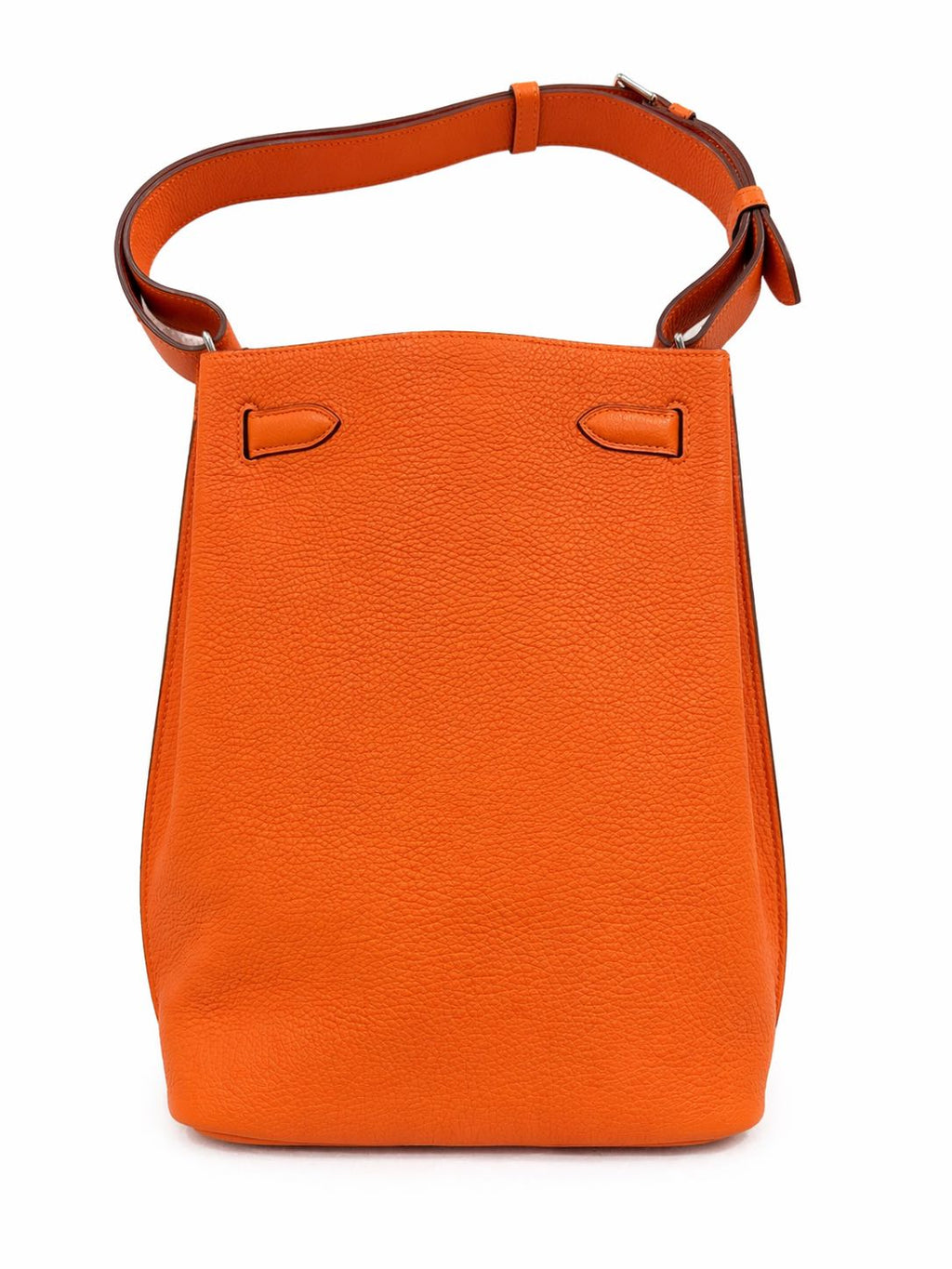 Hermès So Kelly 22 Orange in Togo Leather with Palladium Hardware