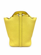 Hermes Picotin 18 in Lime Clemence Leather with Palladium Hardware