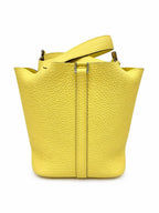 Hermes Picotin 18 in Lime Clemence Leather with Palladium Hardware