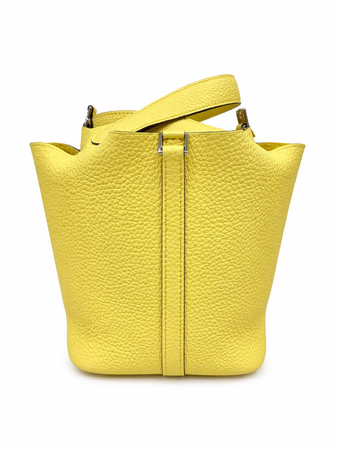 Hermes Picotin 18 in Lime Clemence Leather with Palladium Hardware