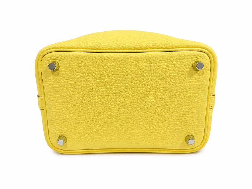 Hermes Picotin 18 in Lime Clemence Leather with Palladium Hardware