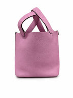 Hermes Picotin 18 in Mauve Sylvester  Clemence Leather with Palladium Hardware