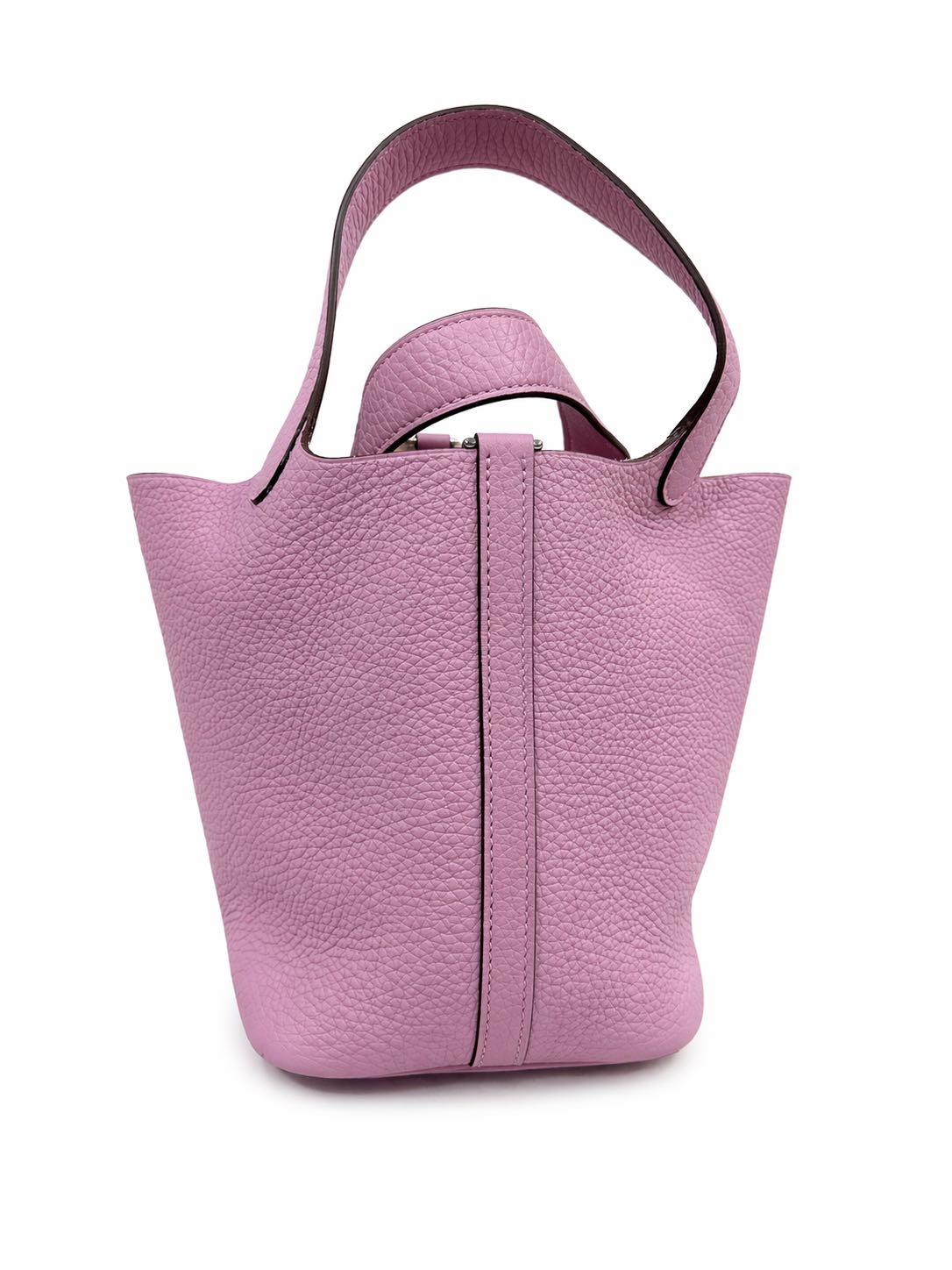 Hermes Picotin 18 in Mauve Sylvester  Clemence Leather with Palladium Hardware