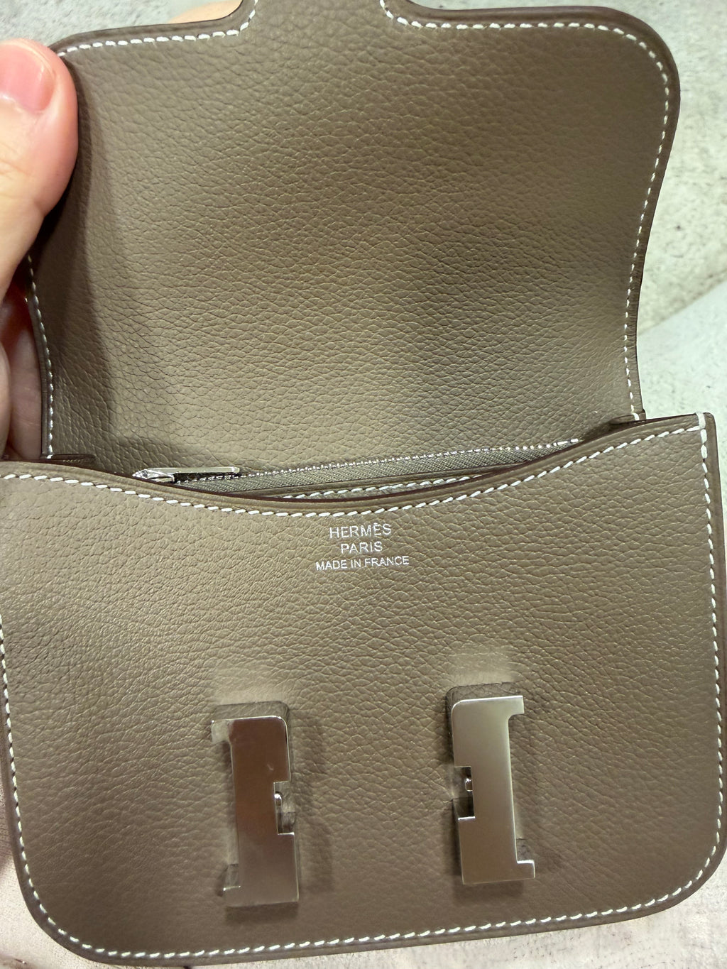 Hermes Constance slim etoupe