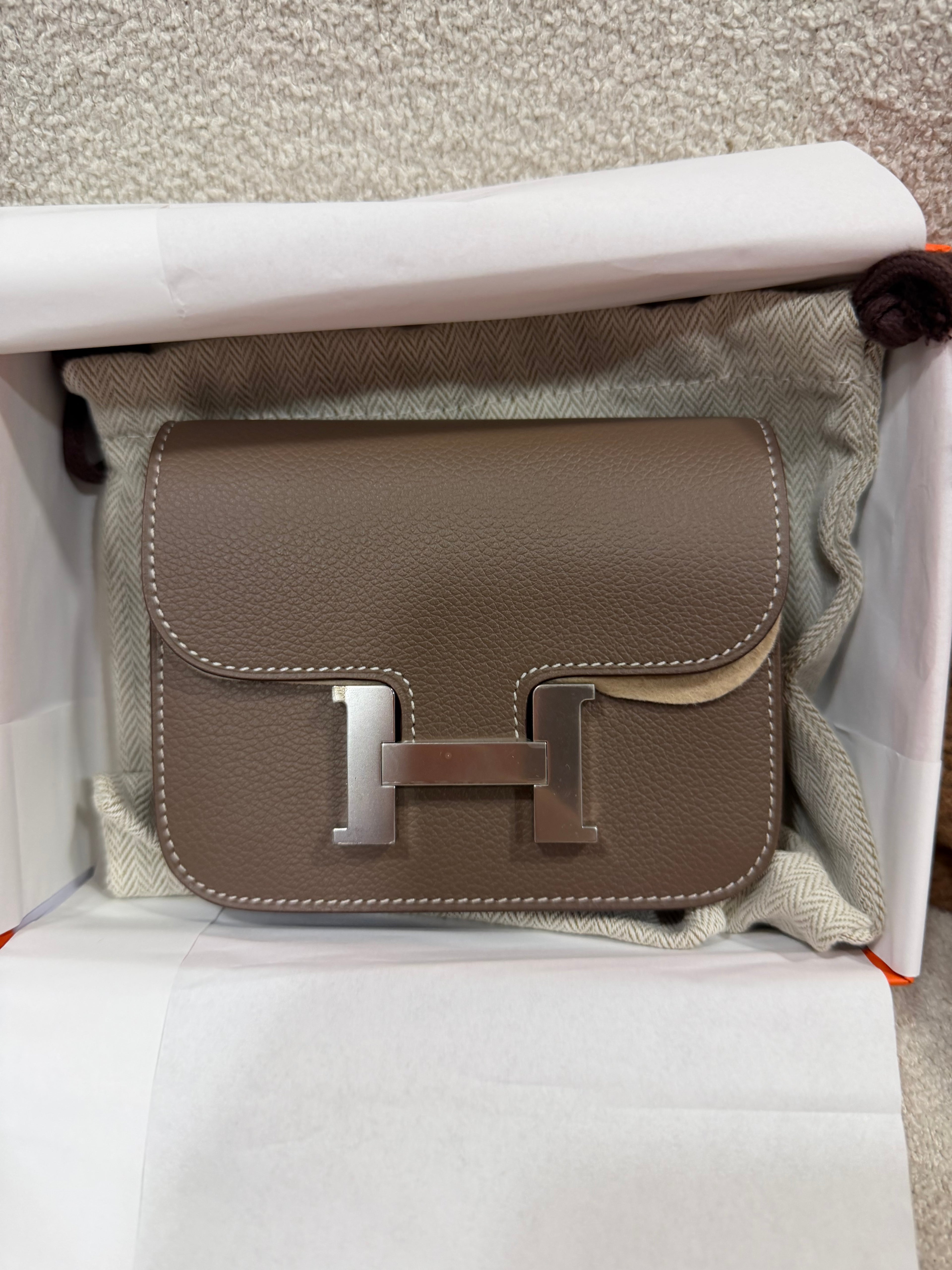 Hermes Constance slim etoupe