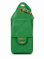 Chanel 25 mini handbag in Green colour with gold hardwares