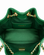 Chanel 25 mini handbag in Green colour with gold hardwares