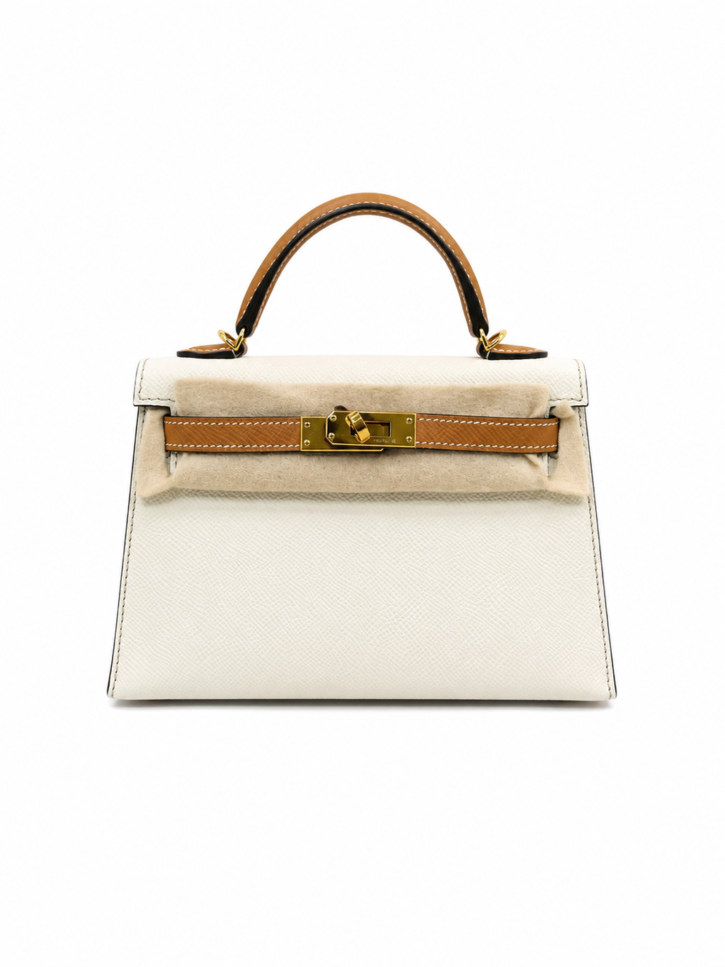 Hermès Mini Kelly 20 HSS bag in Craie + Gold and Gold Hardwares
