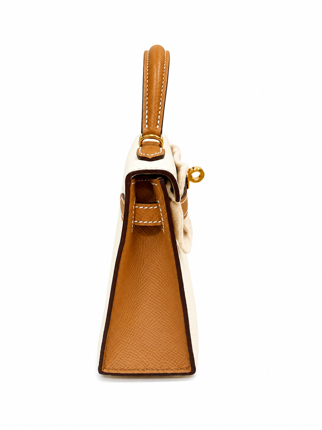 Hermès Mini Kelly 20 HSS bag in Craie + Gold and Gold Hardwares