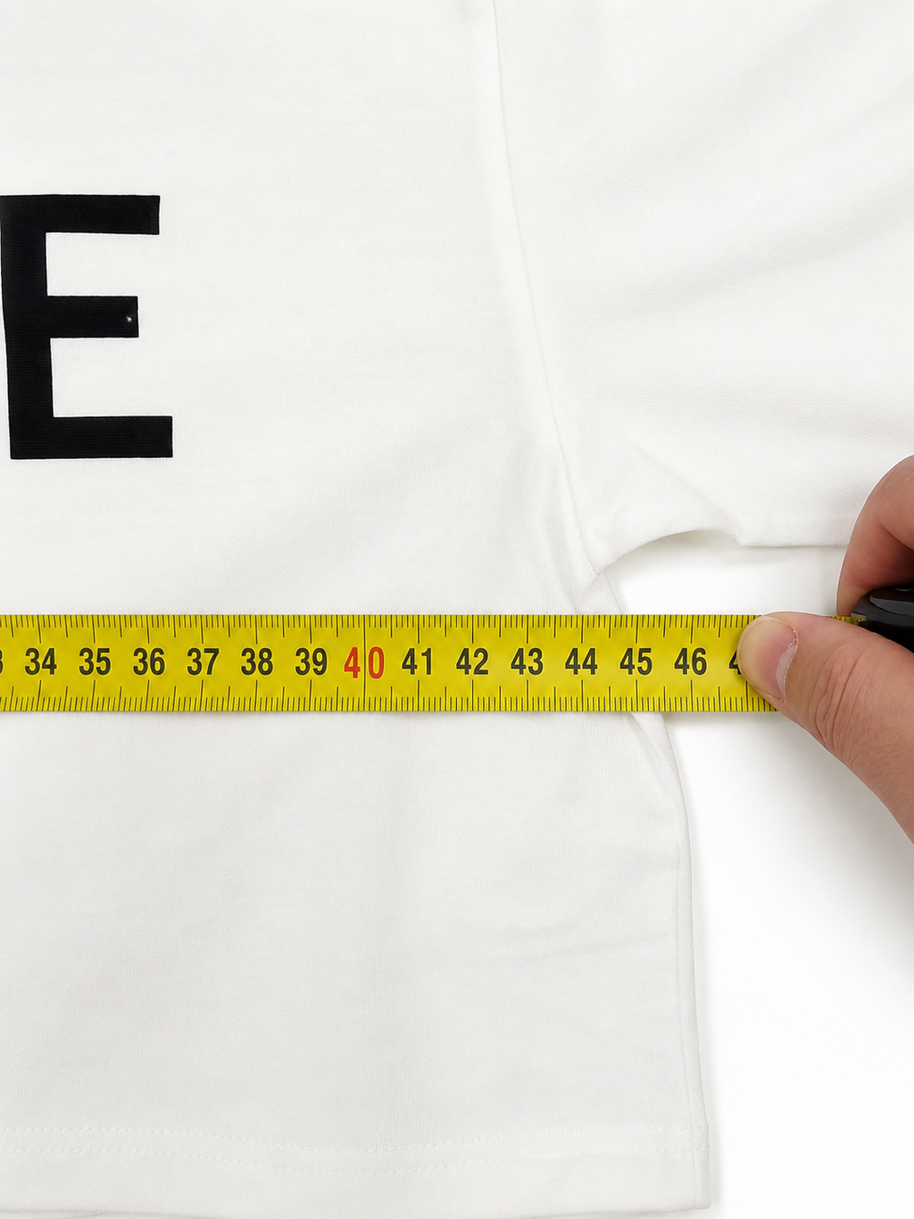 Celine White Cropped T-Shirt in cotton jersey with a black printed logo.