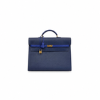 Hermès  Kelly Depeche Briefcase 38 Epsom in dual Blue colour with Gold Hardware