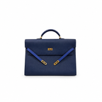 Hermès  Kelly Depeche Briefcase 38 Epsom in dual Blue colour with Gold Hardware