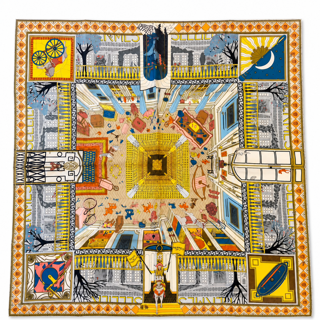 Hermes Carre Twill - Objets De Curiosite