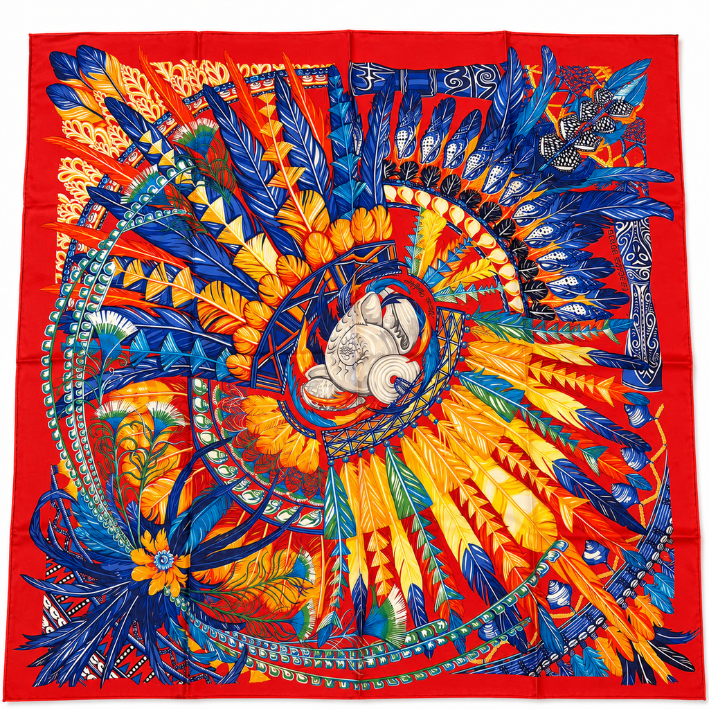 Hermes Carre Twill - Danse Pacifique Rouge