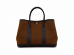 Hermès Garden Party 30 in Ebene/Marron Fonce with Palladium Hardware