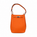 Hermès So Kelly 22 Orange in Togo Leather with Palladium Hardware