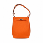 Hermès So Kelly 22 Orange in Togo Leather with Palladium Hardware