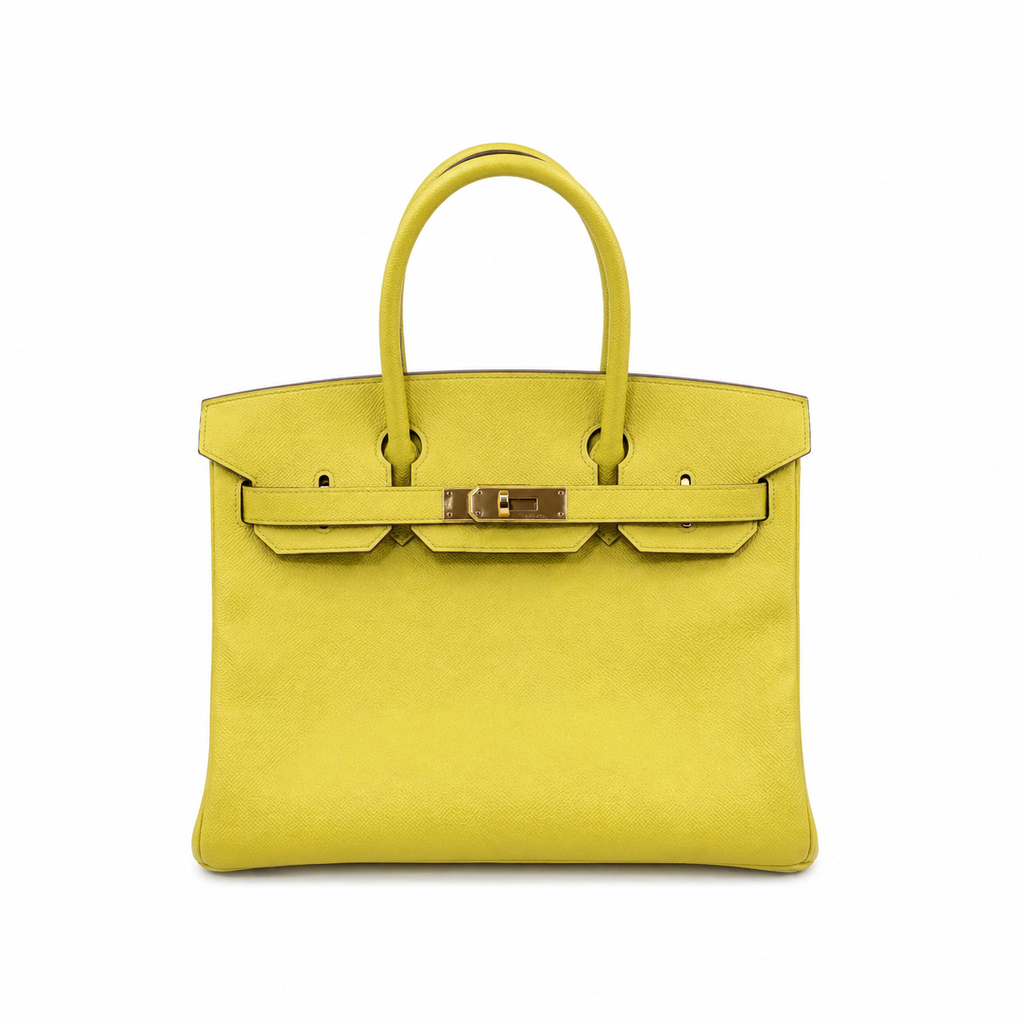Hermès Birkin 30 in Lime Yellow Epsom Leather with Gold Hardware