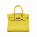 Hermès Birkin 30 in Lime Yellow Epsom Leather with Gold Hardware