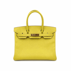 Hermès Birkin 30 in Lime Yellow Epsom Leather with Gold Hardware