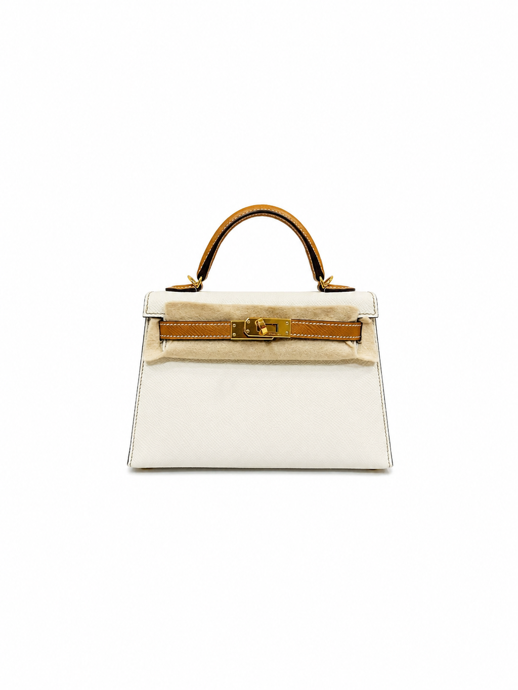 Hermès Mini Kelly 20 HSS bag in Craie + Gold and Gold Hardwares