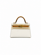 Hermès Mini Kelly 20 HSS bag in Craie + Gold and Gold Hardwares