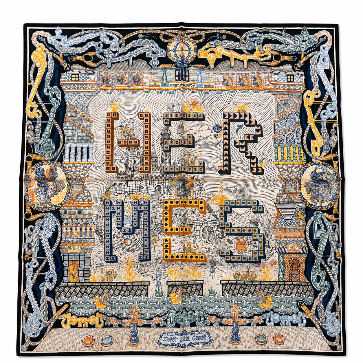 Hermes Carre Twill - Super Silk Quest