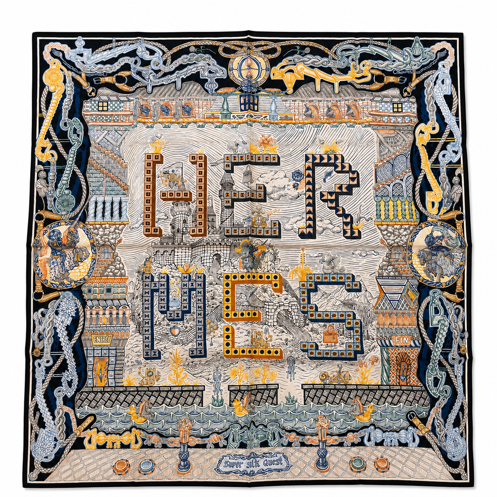 Hermes Carre Twill - Super Silk Quest