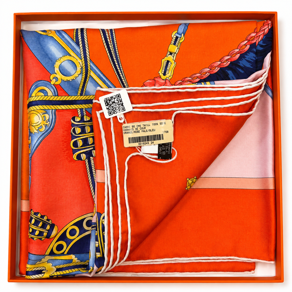 Hermes Carre 90cm Twill - Harnais De Cour