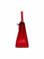 Hermès Kelly 25 in Rouge Casaque Lizard Leather with Palladium Hardware
