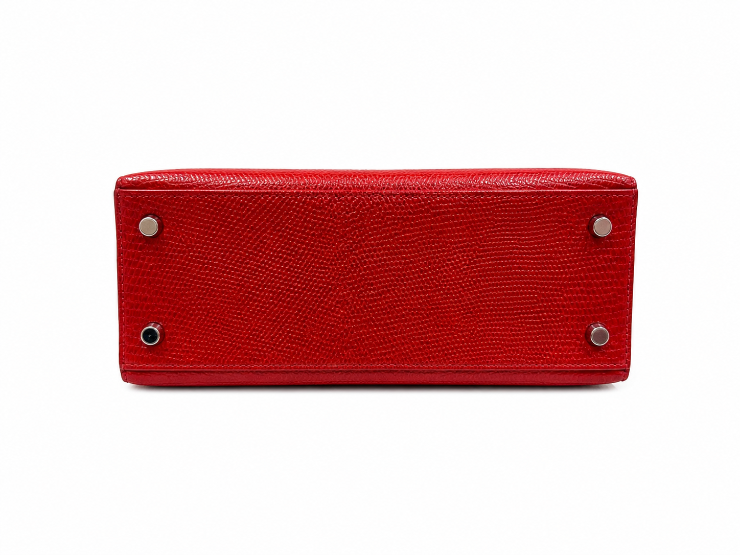 Hermès Kelly 25 in Rouge Casaque Lizard Leather with Palladium Hardware