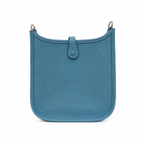 Hermès mini Evelyne in Blue Jean with Palladium Hardware