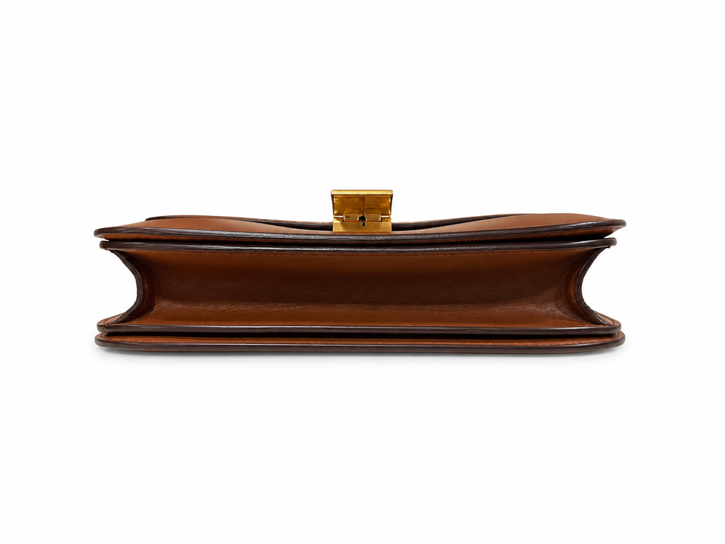 Celine Classic Box bag in Camel colour with gold-tone hardware