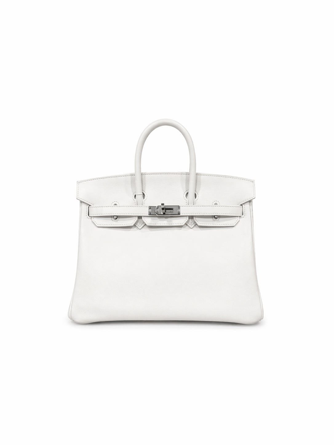 Hermès Birkin 25 in Pure White Swift Leather with Palladium Hardware