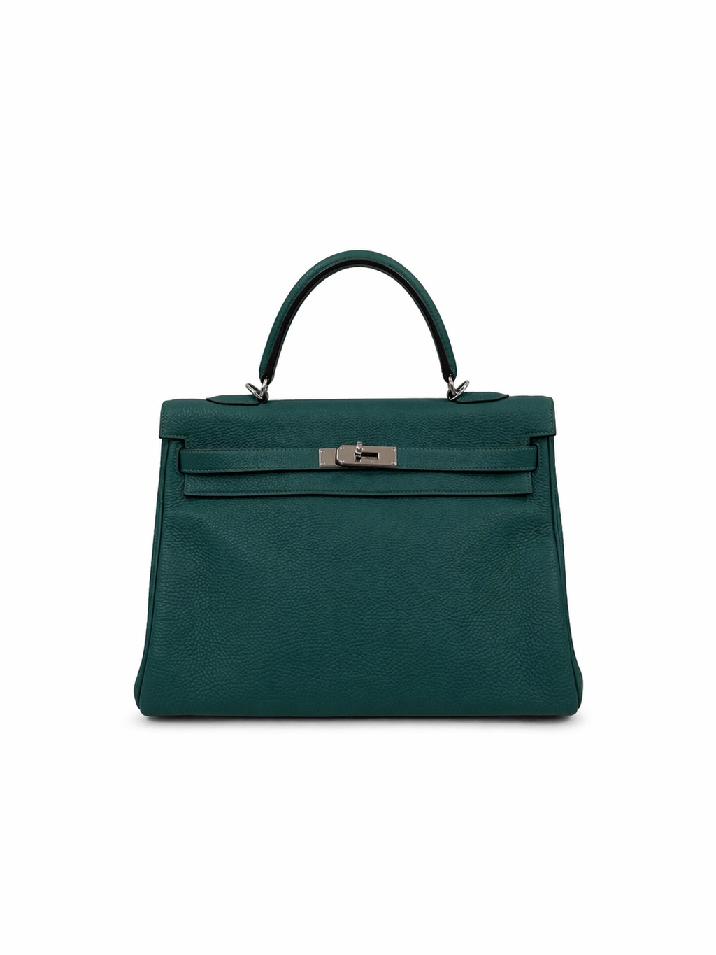 Hermès Kelly 35 Malachite in Togo Leather with  Palladium Hardware